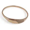 Bratara din cupru placat cu aur roz 18k fixa, clasica cu zirconii, imagine 2