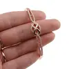 Bratara din cupru placat cu aur roz 18k fixa, model Infinit cu zirconii, imagine 4