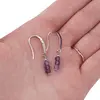 Cercei cu agatatoare Ametist si baza de Argint 925 cu zirconii, 4mm, imagine 3