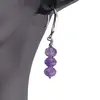 Cercei cu agatatoare Ametist si baza lata de Argint 925, 5mm, imagine 2