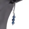 Cercei cu agatatoare Kianit si baza de Argint 925 cu zirconii, 4mm, imagine 2
