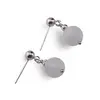 Cercei cu surub Acvamarin sfere fatetate cu Argint 925, 8mm