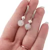 Cercei cu surub Acvamarin si Perle de cultura cu baza de Argint 925 semirotunda cu zirconii, 5-8mm, imagine 4