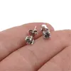 Cercei cu surub din argint 925 si cristal natural Tanzanit, imagine 3