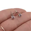 Cercei cu surub din argint 925 si cristal natural Topaz, imagine 4
