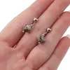 Cercei cu surub Turmalina romb cu Argint 925, 8mm, imagine 3