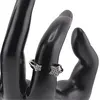 Inel reglabil Cupru placat cu Aur galben 14k cu doua stelute asimetrice, imagine 3