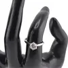 Inel reglabil Cupru placat cu Aur galben 14k, model clasic cu zirconiu alb rotund, imagine 3