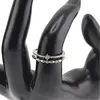Inel reglabil Cupru placat cu Aur galben 14k, pe doua randuri cu stea si flori de zirconiu, imagine 3