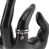 Inel reglabil Cupru placat cu Aur galben 14k, pe doua randuri model zale si charm stea, imagine 3