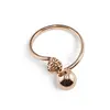 Inel reglabil Cupru placat cu Aur roz 14k cu o sfera fixa si una flexibila, imagine 2