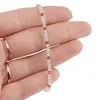 Bratara Acvamarin discuri fatetate si Granat hessonit sfere fatetate, 2mm, imagine 3