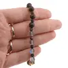 Bratara Bronzit, Ochi de tigru si Angel Aura Cuart sfere, 4-8mm, imagine 4