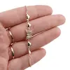 Bratara din cupru placat cu aur galben 18k, model inimioare si fluture, imagine 3