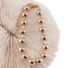 Bratara din cupru placat cu aur roz 18k cu bumbi, 8mm, imagine 2