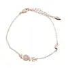 Bratara din cupru placat cu aur roz 18k LOVE cu sidef