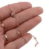 Bratara din cupru placat cu aur roz 18k, model stelute si semiluna, imagine 3