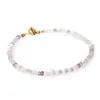 Bratara Fluorit discuri fatetate si Perle de cultura turtite, 2-4mm, imagine 2