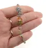 Bratara Labradorit, Cuart fumuriu si Turmalina multicolora cu bumbi aurii, 3-12mm, imagine 4