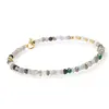 Bratara Mix cristale si Perle de cultura turtite cu bumbi aurii, 3-4mm, imagine 2