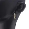 Cercei din cupru placat cu aur galben 14k model mini bucle, imagine 2