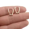 Cercei din cupru placat cu aur galben 14k model mini bucle, imagine 3