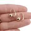 Cercei din cupru placat cu aur galben 14k model sfere, imagine 3