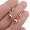 Cercei din cupru placat cu aur galben 14k sfere, 22mm, imagine 3