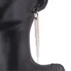 Cercei din cupru placat cu aur roz 14k lungi model inima, imagine 2