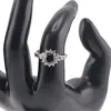 Inel reglabil Cupru placat cu Aur galben 14k, model clasic cu zirconiu alb si rosu, imagine 3