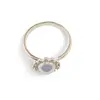 Inel reglabil Cupru placat cu Aur galben 14k, model rotund cu perla si zirconiu, imagine 2