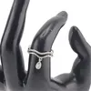 Inel reglabil Cupru placat cu Aur galben 14k, pe doua randuri cu sharm lacrima si zirconiu, imagine 3