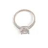 Inel reglabil Cupru placat cu Aur roz 14k, model clasic cu zirconiu alb, imagine 2