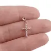 Pandantiv cupru placat cu aur roz 14k model cruce, 12mm, imagine 3