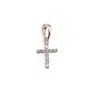 Pandantiv cupru placat cu aur roz 14k model cruce, 12mm