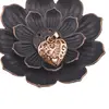 Pandantiv cupru placat cu aur roz 14k, model inima filigran, imagine 3