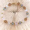 Bratara Angel Aura Cuart sfere cu bumbi aurii, 6-8mm, imagine 3