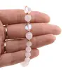 Bratara Cuart roz si Angel Aura Cuart sfere cu bumbi aurii, 6-8mm, imagine 3