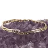 Bratara din cupru placat cu aur galben 18k, model box cu tablite, imagine 2