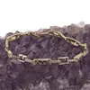 Bratara din cupru placat cu aur galben 18k, model box cu zirconii, imagine 2
