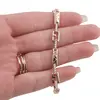 Bratara din cupru placat cu aur galben 18k, model box cu zirconii, imagine 3