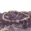 Bratara din cupru placat cu aur galben 18k, model box cu zirconii picatura, imagine 2