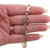 Bratara din cupru placat cu aur galben 18k, model clepsidra, imagine 3