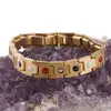 Bratara din cupru placat cu aur galben 18k, model curea ceas cu doua fete, imagine 2