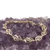 Bratara din cupru placat cu aur galben 18k, model flacara, imagine 2