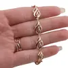 Bratara din cupru placat cu aur galben 18k, model flacara, imagine 3