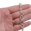 Bratara din cupru placat cu aur galben 18k, model infinit cu charmuri, imagine 3