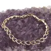 Bratara din cupru placat cu aur galben 18k, model inimioare, imagine 2