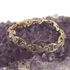 Bratara din cupru placat cu aur galben 18k, model marin cu zirconiu, imagine 2