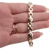 Bratara din cupru placat cu aur galben 18k, model panther cu elemente hexagonale, imagine 3